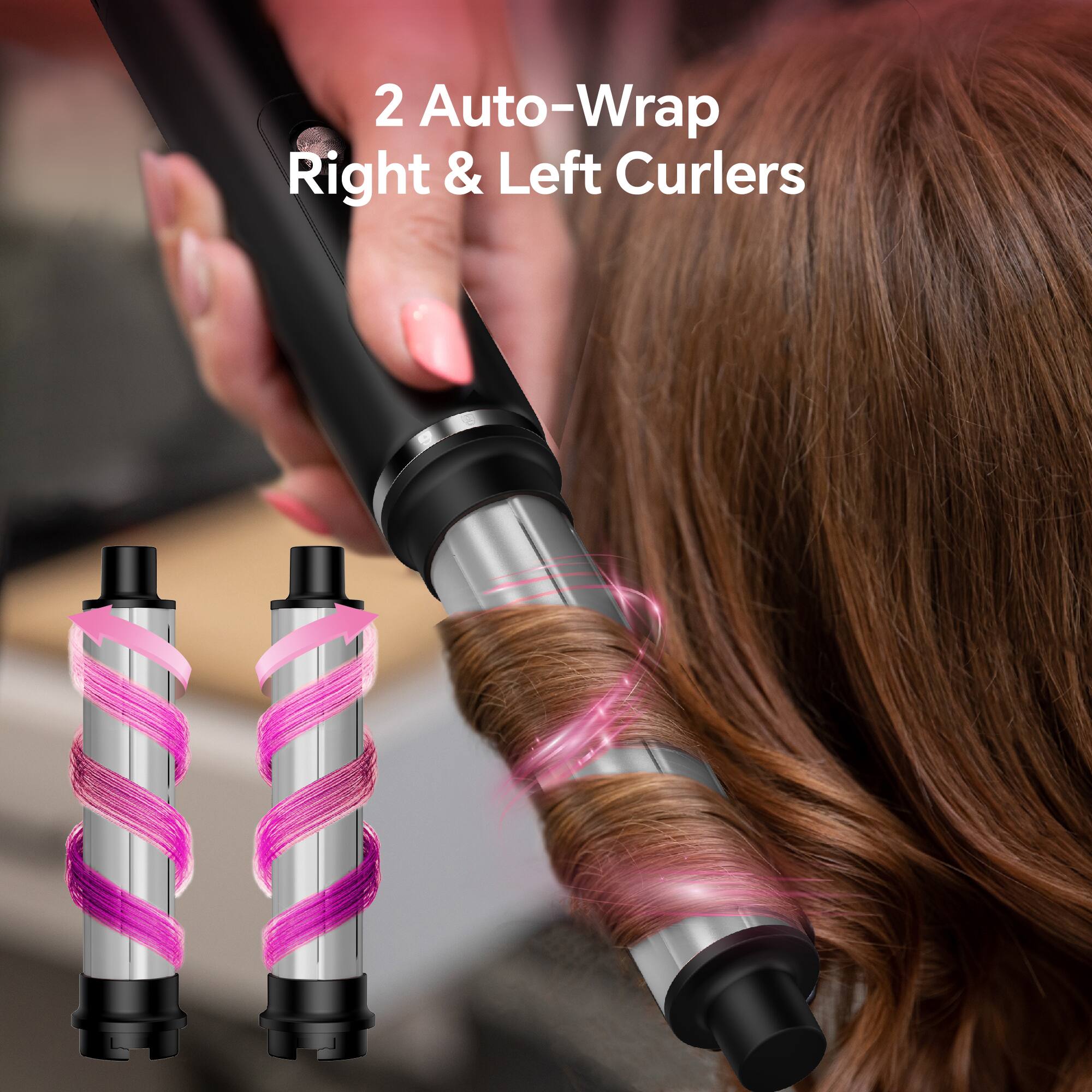 2 Auto-Wrap Right & Left Curlers