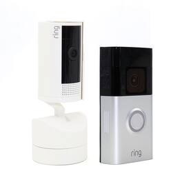 Ring - Pro Smart Battery Video Doorbell +Pan-Tilt Indoor Security Cam - Satin Nickel