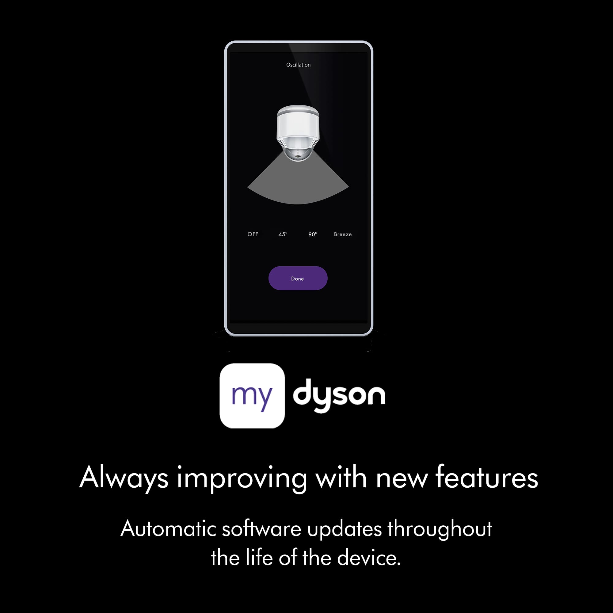 "Always improving with new features. Automatic software updates throughout the life of the device."