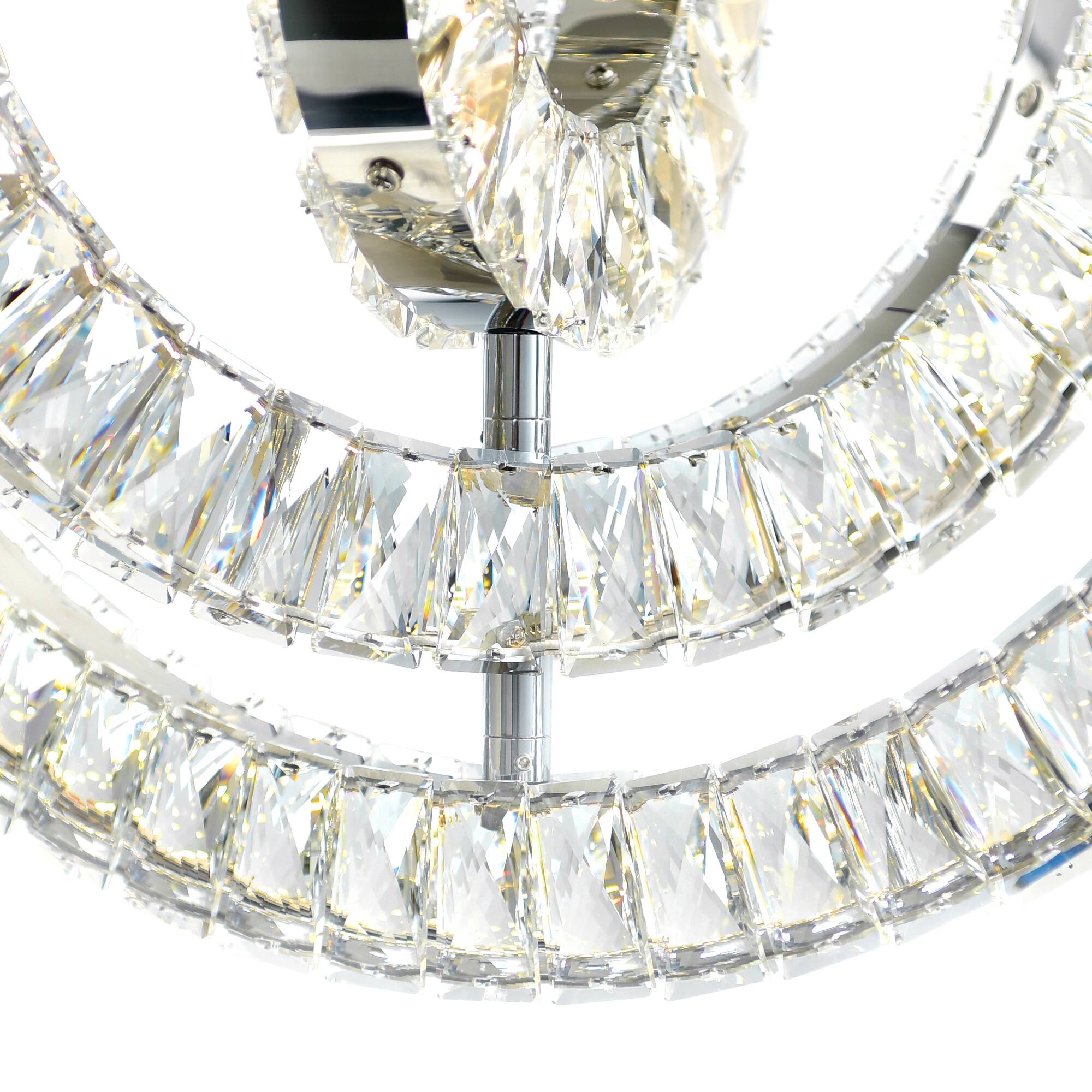 Back. CWI Lighting - Celina LED Chandelier With Chrome Finish - Chrome.