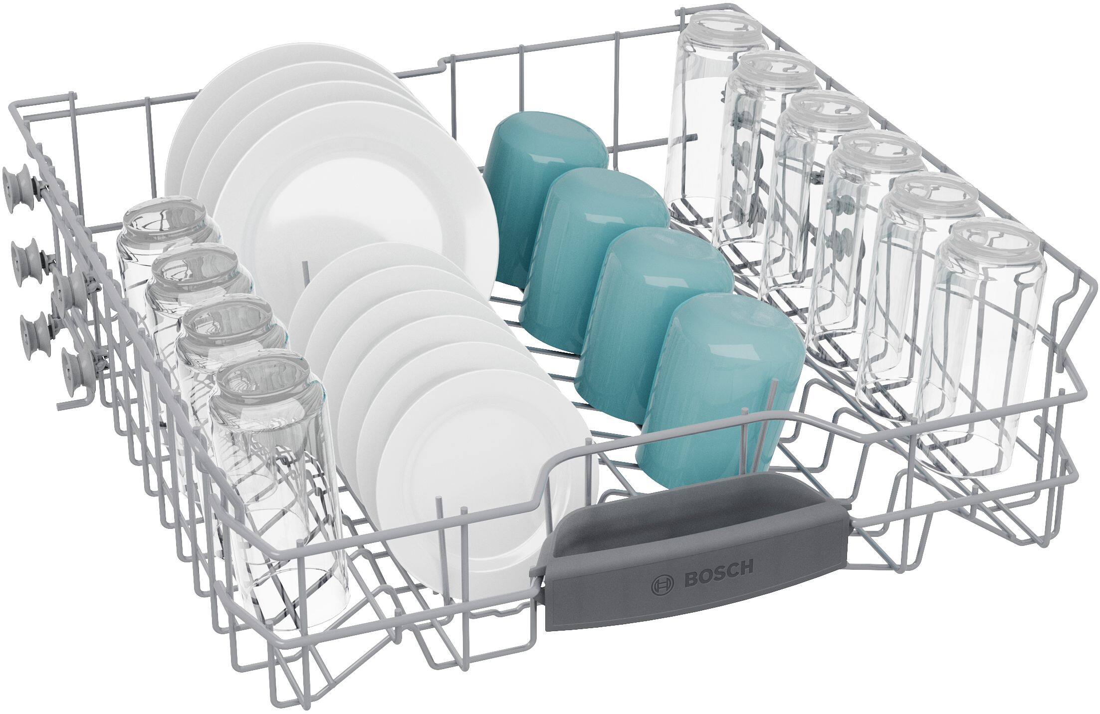 Alt View 12. Bosch - 300 Series 24" Front Control Smart Built-In Stainless Steel Tub Dishwasher with 3rd Rack and PrecisionWash, 48 dBA - White.