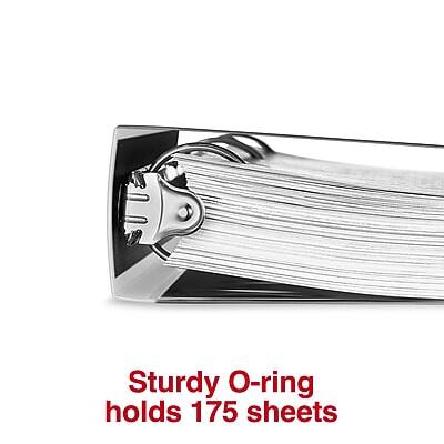 Sturdy O-ring holds 175 sheets