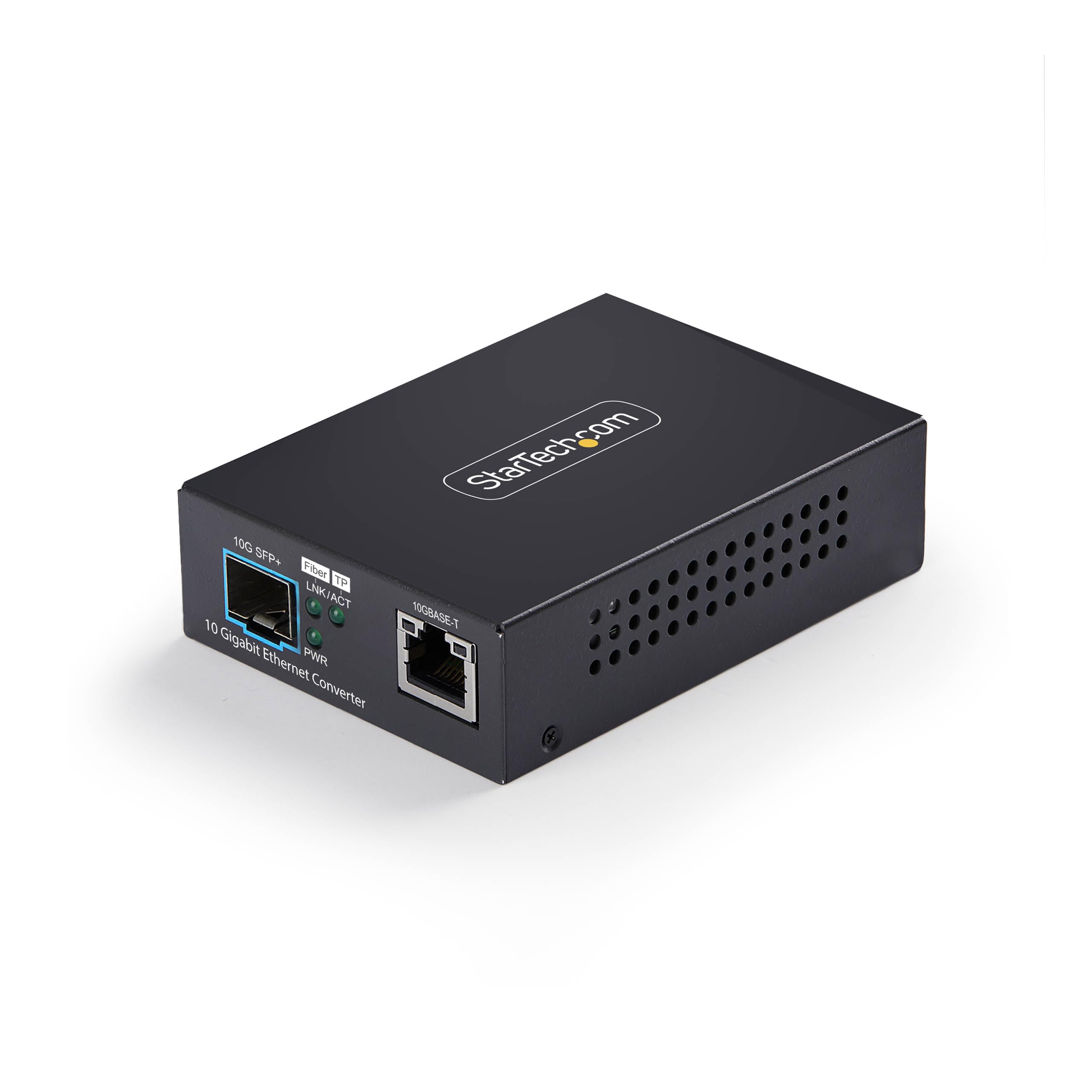 19G 57 FAN T LNK/ACT 10 Gigabit PWR Ethernet Converter com StarTech.com 100BASE-T 4