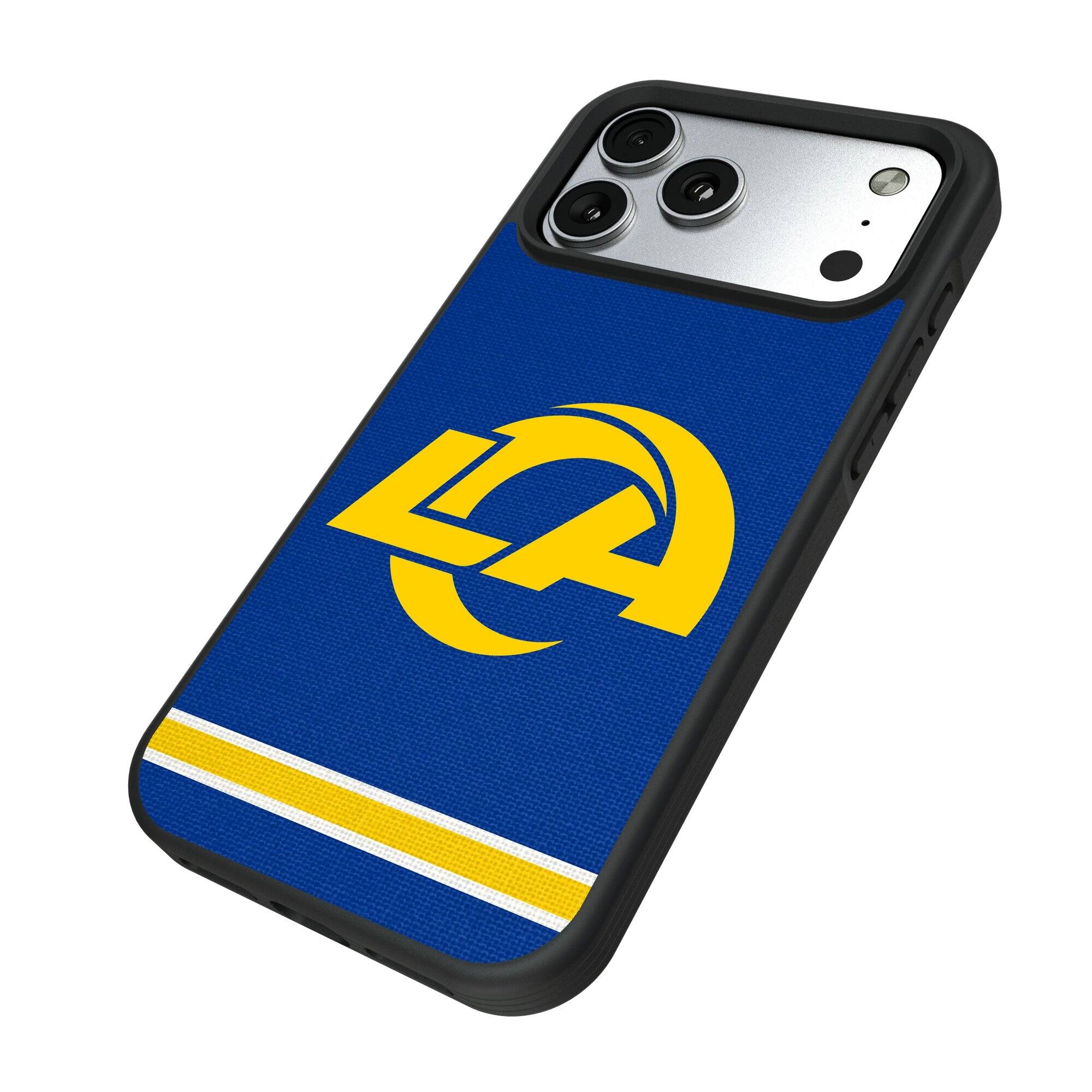 Alt View 1. Keyscaper - Los Angeles Rams Bump Case with 8.2ft Drop Protection - 16 - Multicolor.
