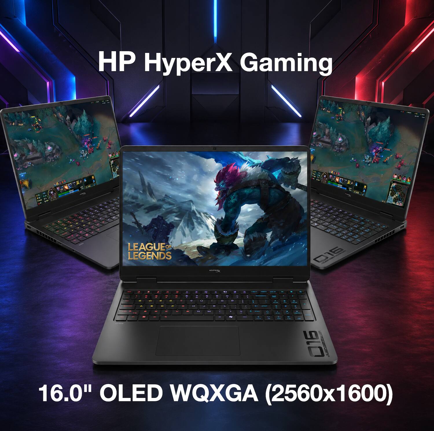 HP HyperX Gaming  
LEAGUE LEGENDS  
016  
- by - - a - - - - 2 -    26 + T T  -      :  -   - - - - - - -   - 4 f HJ - 2  - I - - .. - - - 1   - - - - V  016 MENERSKY 16.0" OLED WQXGA (2560x1600)