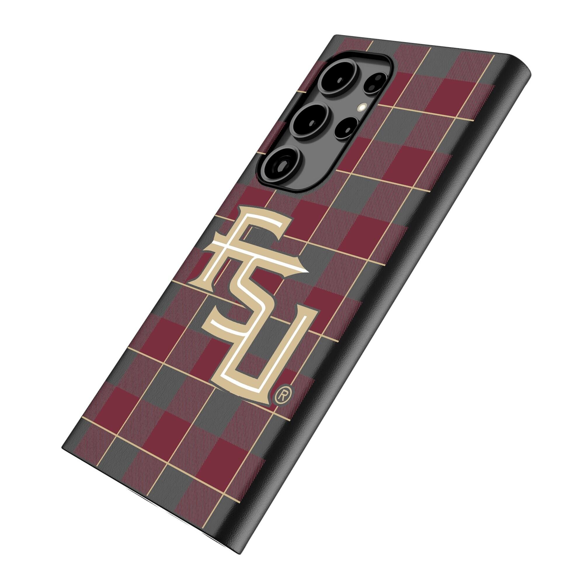Alt View 1. Keyscaper - Florida State Seminoles Athletic Wordmark Galaxy Magnetic Bump Case - S24 Ultra - Black.