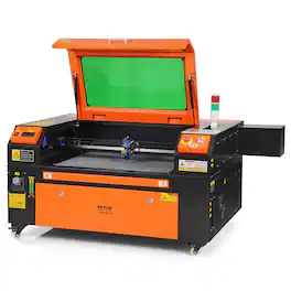 VEVOR - 80W CO2 Laser Engraver, 20 x 28 in, 19.7 IPS Laser Cutter Machine with 2-Way Pass Air Assist, Compatible with LightBurn - Orange