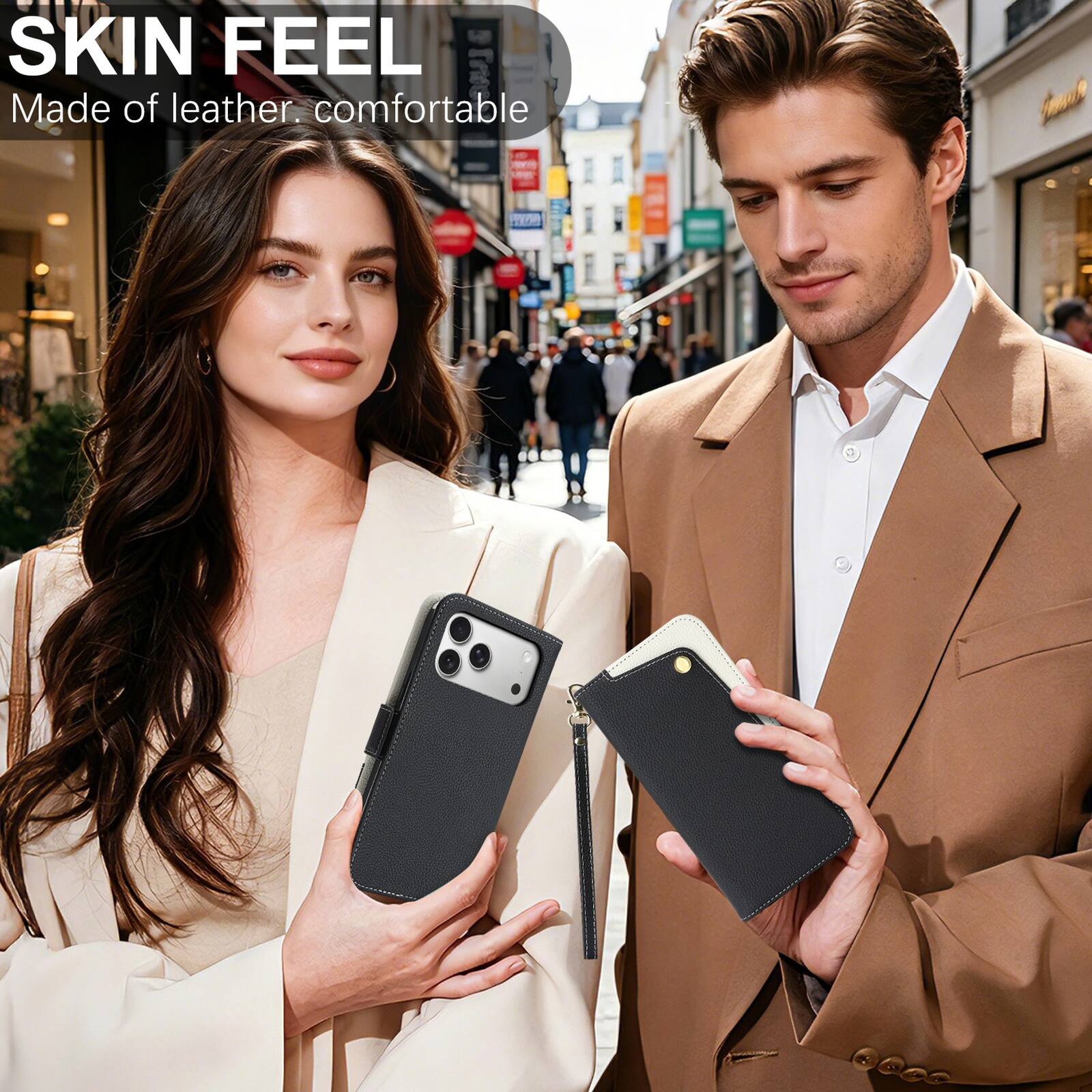 SKIN FEEL  
Made of leather. comfortable