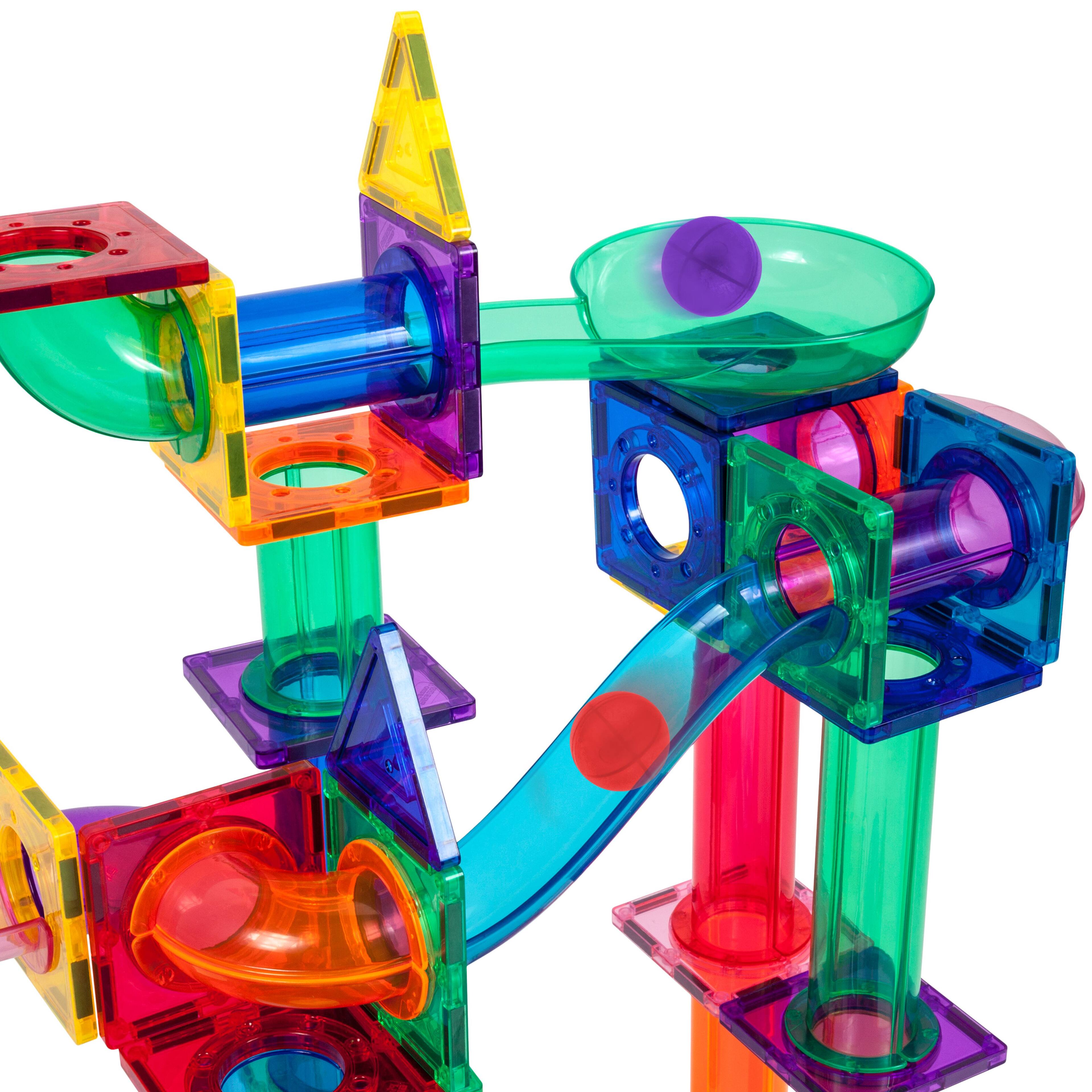 Alt View 1. PicassoTiles - PICASSO-TILES Marbles for Marble Run Magnetic Tiles for Kids – 4PCS STEM Building Blocks Balls Toy.