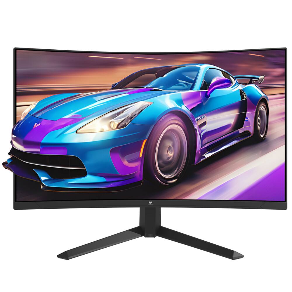 Angle. Z-Edge - 27" 1080P Full HD 300 Hz 1 ms Curved Gaming Monitor, FreeSync Compatible, DP x 2, HDMI x 2 - Black.