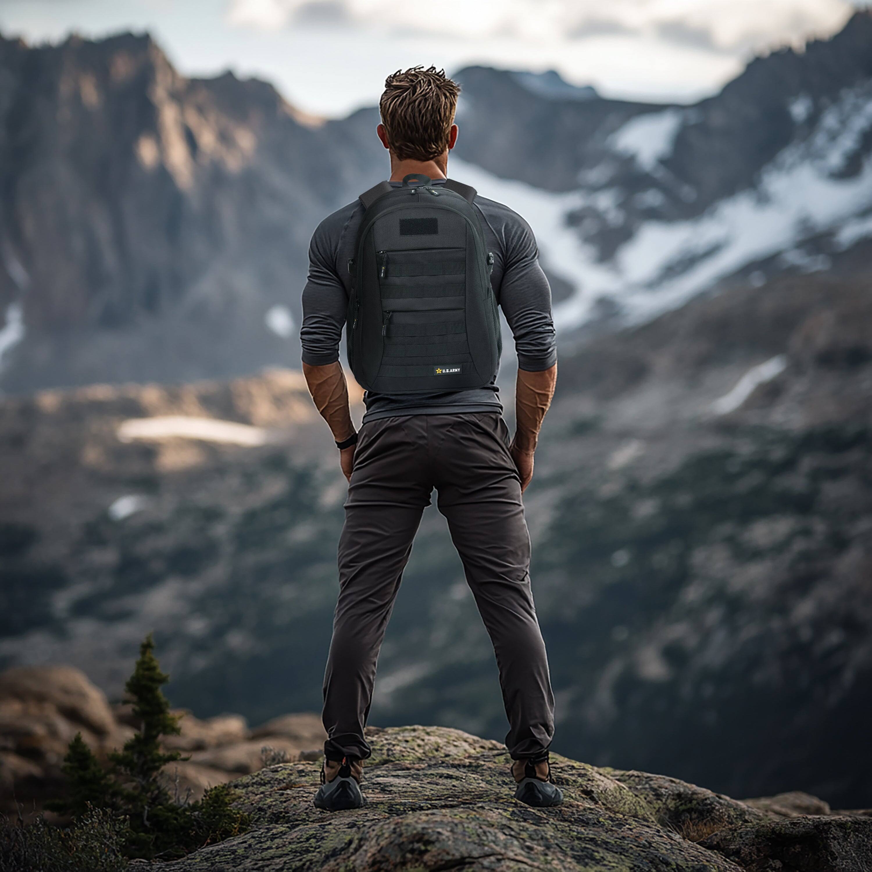 Alt View 1. US Army - ZULU Tactical Laptop Backpack - BLACK.