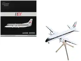 Saab 340A Commercial Aircraft "Delta Connection" White with Dark Blue and Red 1/200 Diecast Model by GeminiJets