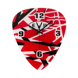 EVH - Pick Shape Wall Clock (/Black Stripes) - Red/White