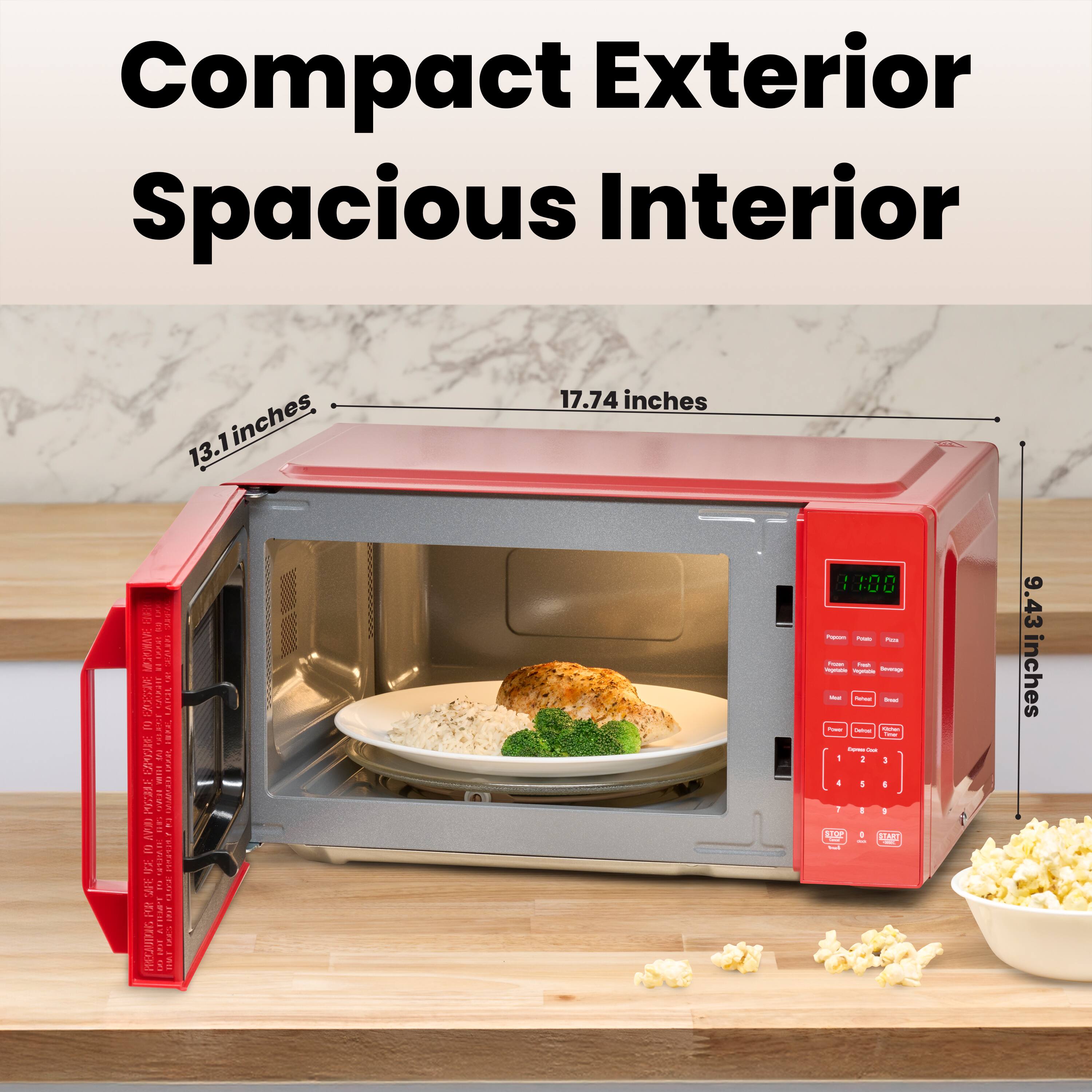 Compact Exterior Spacious Interior

13.1 inches  
17.74 inches  
9.43 inches