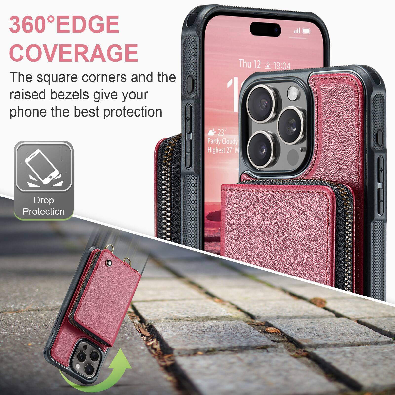 360° EDGE COVERAGE

The square corners and the raised bezels give your phone the best protection

Thu 12 19:04

Partly Cloudy Highest 27°

Drop Protection