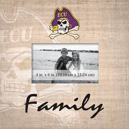 Fan Creations - ECU Pirates 10'' x 10'' Burlap Pattern Frame - Multicolor