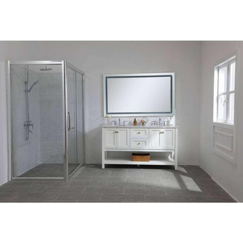 Alt View 1. Elegant Decor - Hardwired LED Mirror W36 x H60 Dimmable 5000K - Silver.