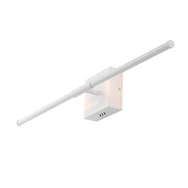 Jonathan Y - Makena 28" Modern Minimalist Dimmable Integrated LED Metal Wall Sconce - White