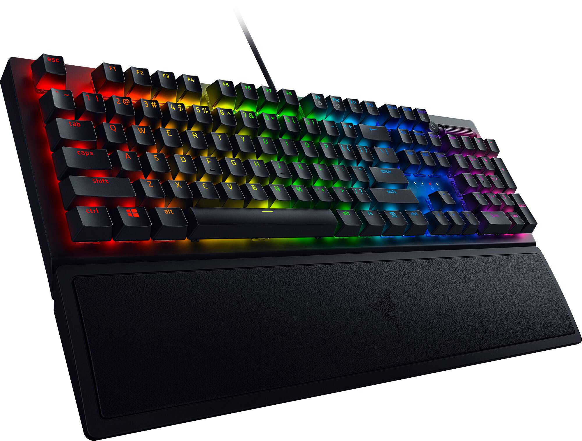 Alt View Zoom 12. Razer - Blackwidow V3 Full Size Wired Mechanical Green Clicky Tactile Switch Gaming Keyboard with Chroma RGB Backlighting - Black.