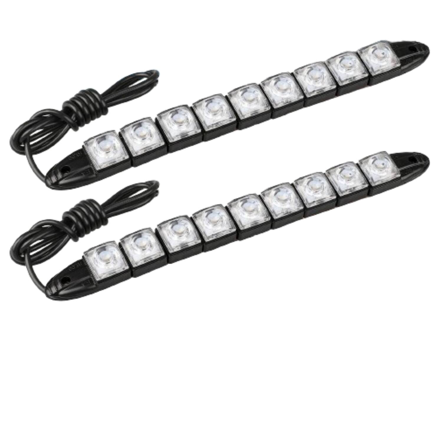 Front. Home Collection - 2PCS 9 LED Marine Bow Boat Navigation Light Strip 12V for Yacht Pontoon Red and Green - Red (Port), Green (Starboard).
