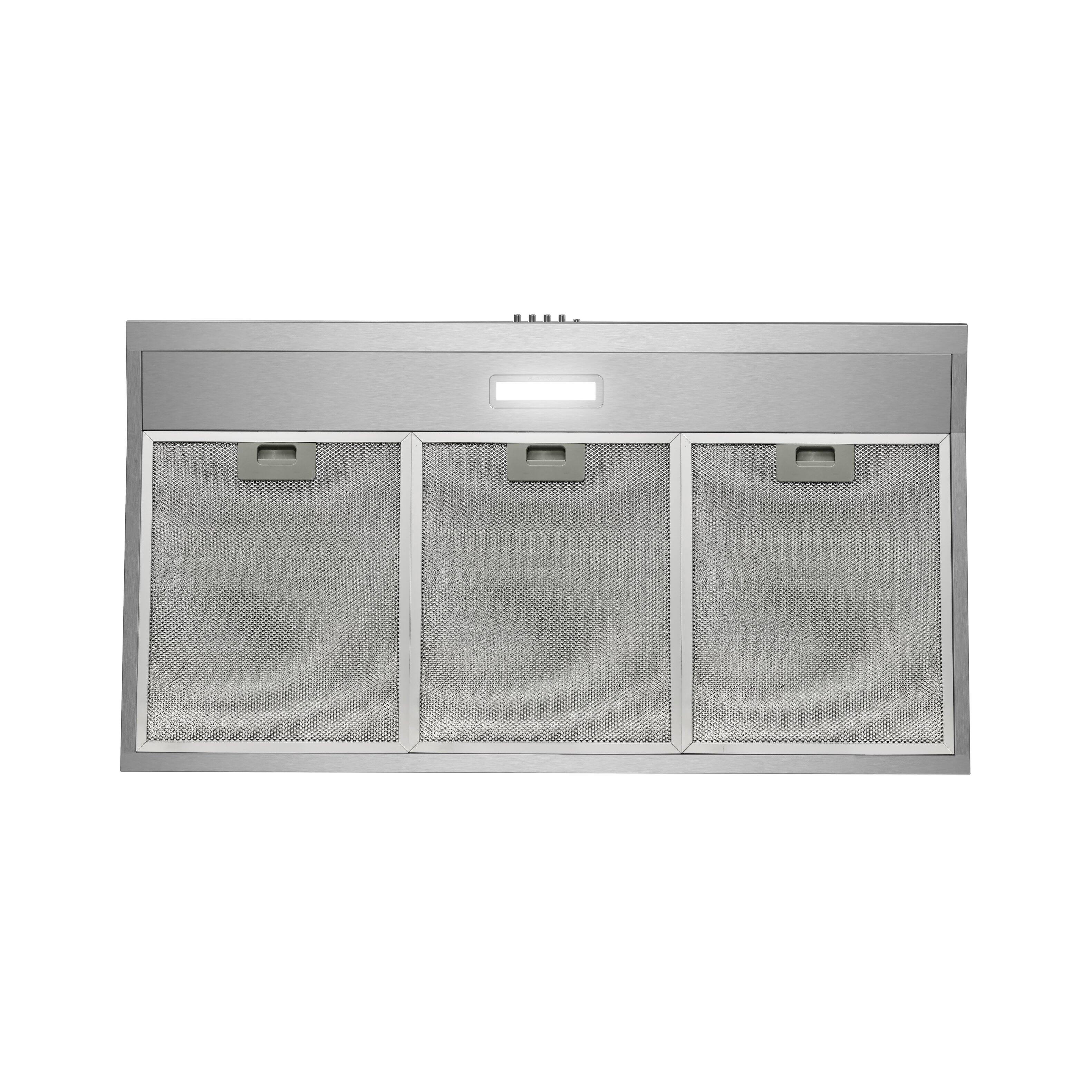 Alt View 7. Streamline - 36 in. Arezzo Convertible Undermount 80 CFM Range Hood, Mesh Filters, Push Button Control, LED Light - Brushed Stainless Steel.