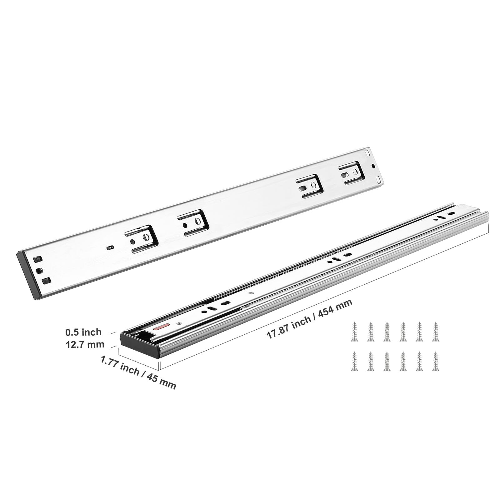 O "SB 0.5 inch 12.7 mm 1.77 inch / 45 mm 17.87 inch / 454 mm