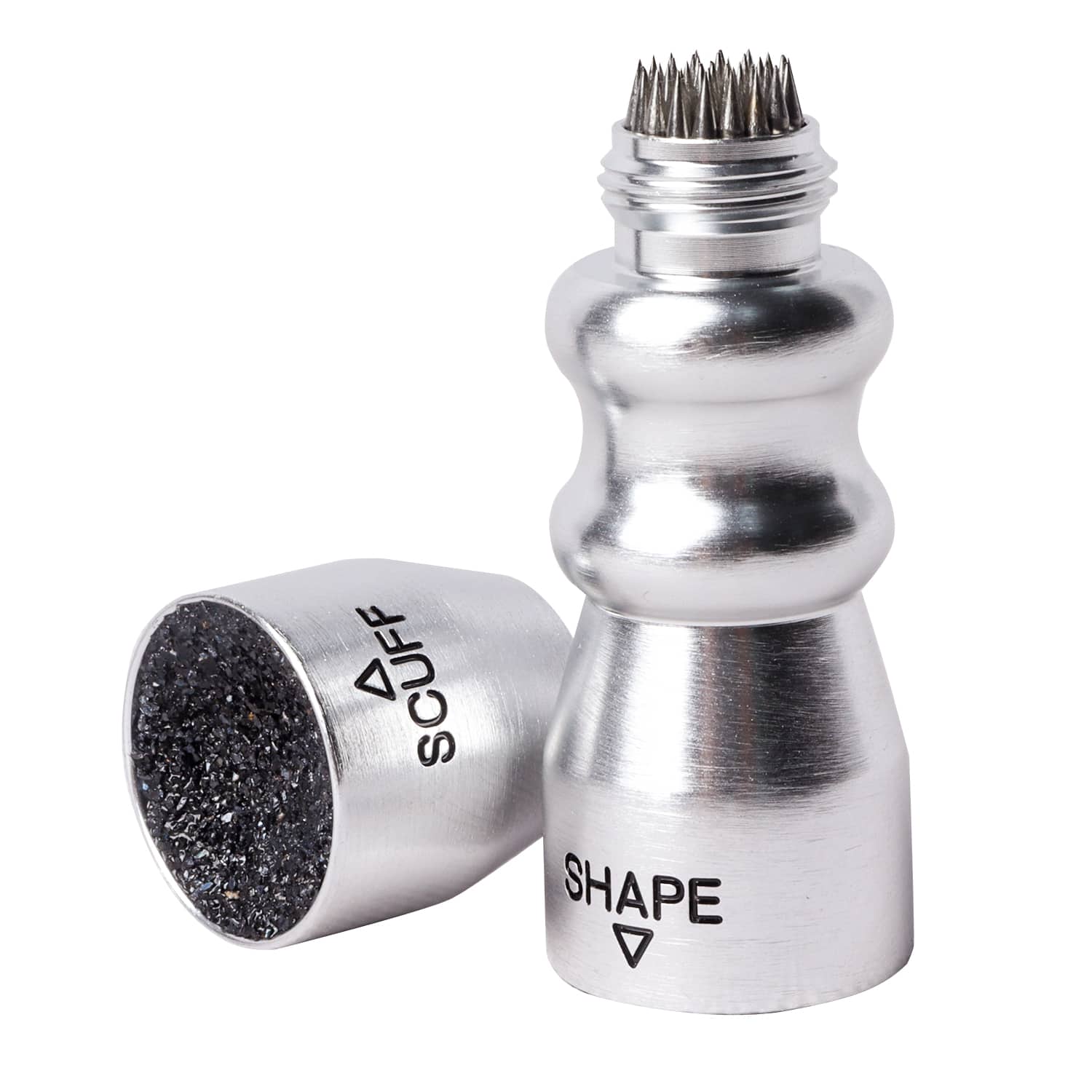 GSE Games & Sports Expert - 3-in-1 Pool Cue Tip Tool, Billiard Cue Stick Tip Tool Scuffer/Shaper/Aerator - Silver