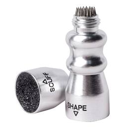 GSE Games & Sports Expert - 3-in-1 Pool Cue Tip Tool, Billiard Cue Stick Tip Tool Scuffer/Shaper/Aerator - Silver