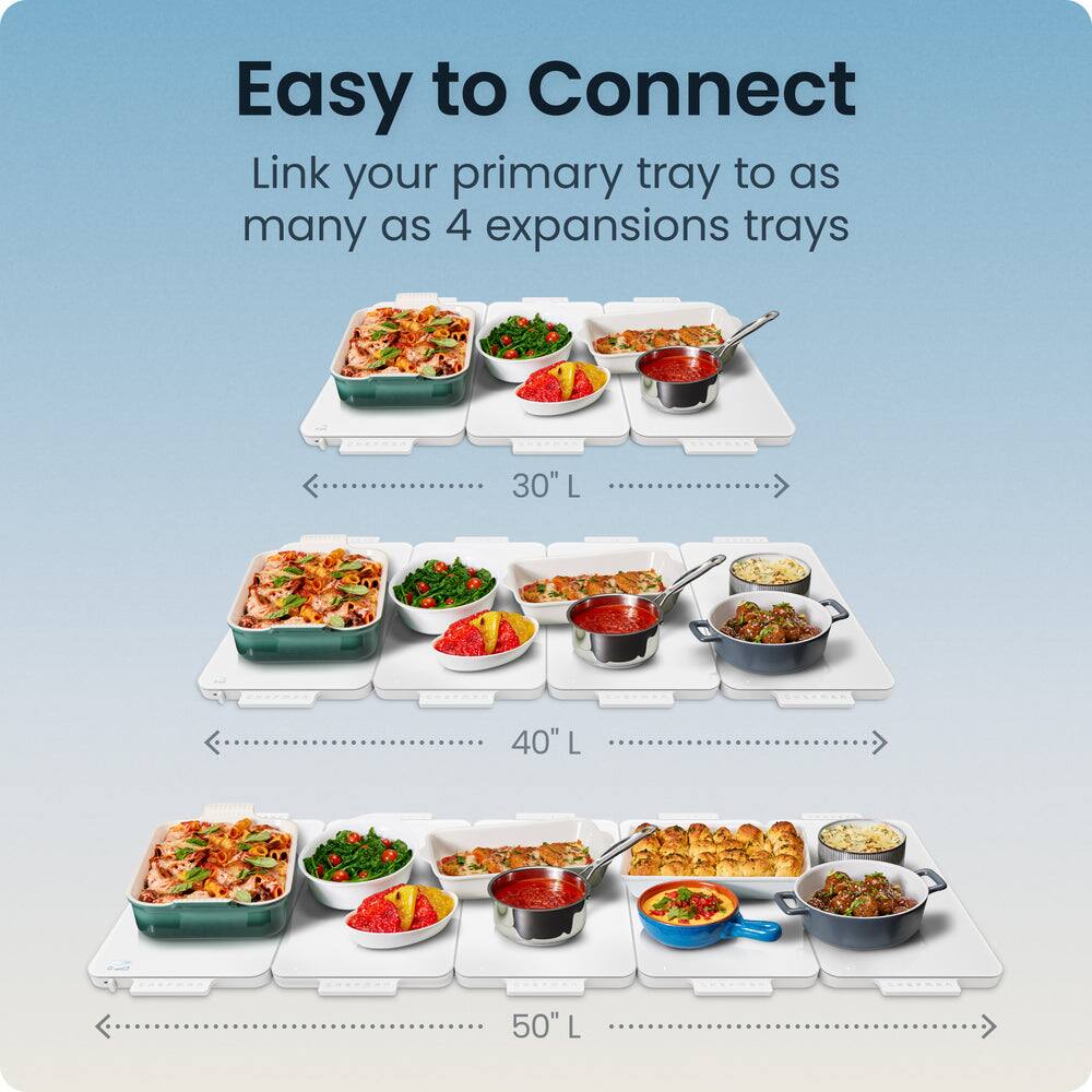 Easy to Connect  
Link your primary tray to as many as 4 expansions trays  
30" L  
40" L  
50" L