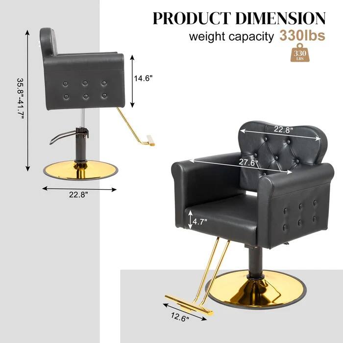 35.8"-41.7"  
PRODUCT DIMENSION  
weight capacity 330lbs  
14.6"  
22.8"  
27.6"  
4.7"  
12.6"