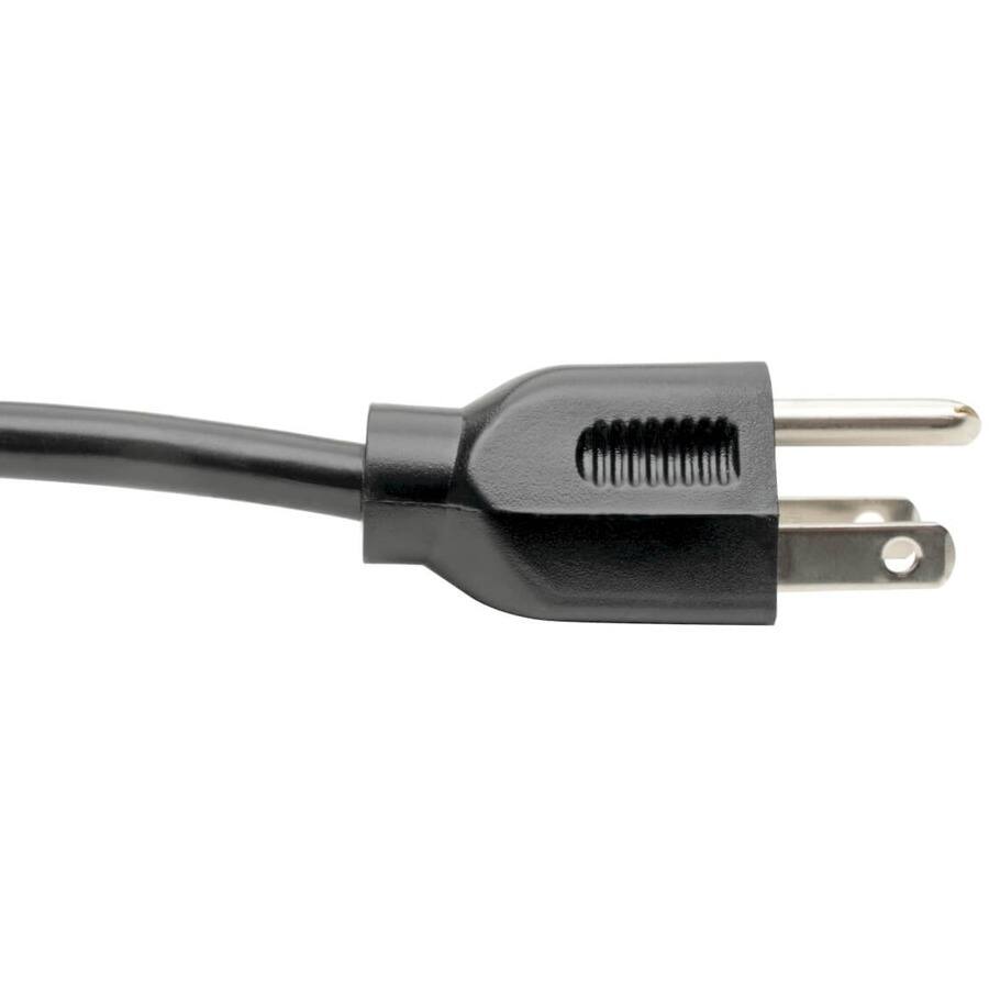 Alt View 1. Tripp Lite - Eaton Tripp Lite Series Computer Power Cord, NEMA 5-15P to Right-Angle C13 - 10A, 125V, 18 AWG, 6 ft. (1.83 m), Black - Black.