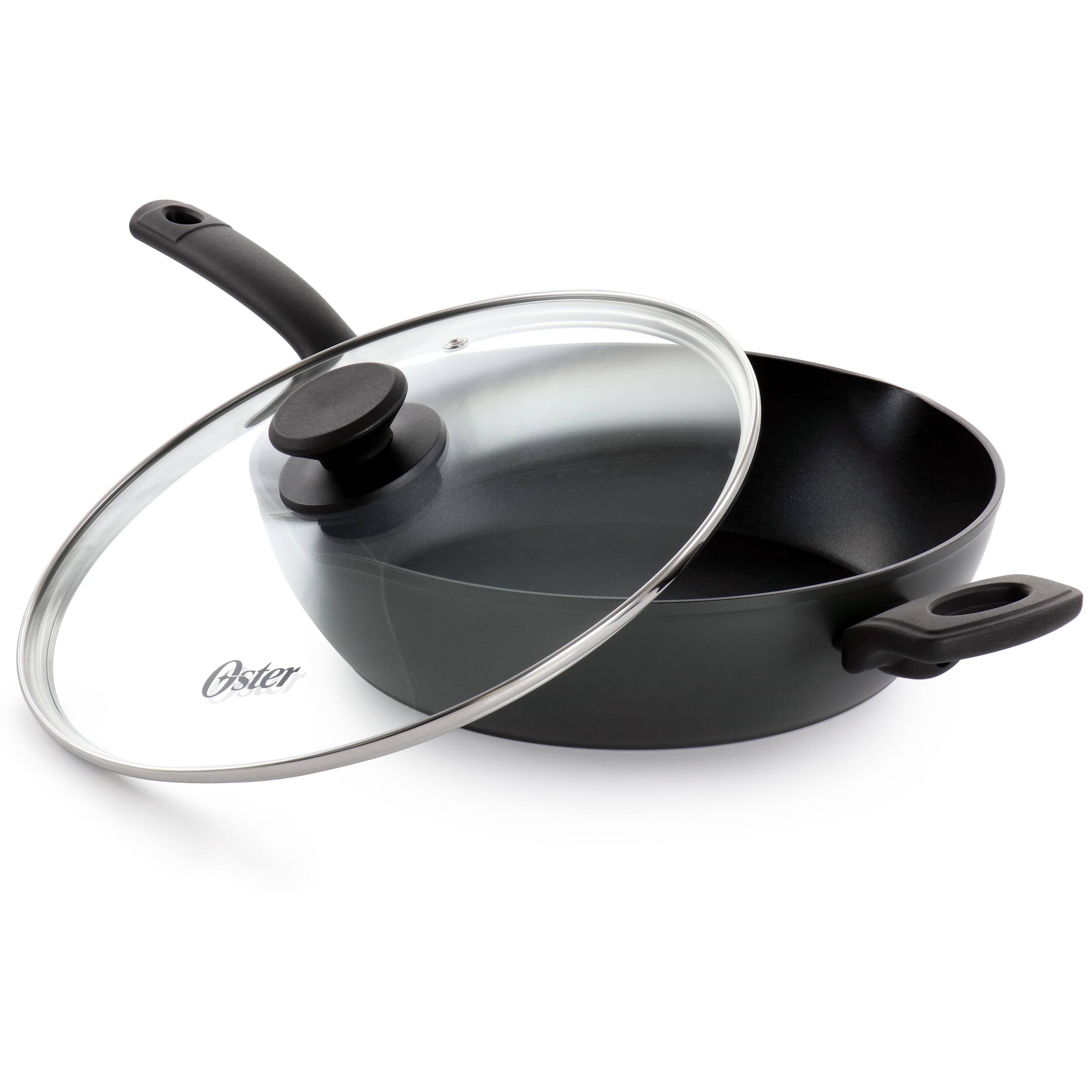 Alt View 1. Oster - Oster Kingsway 3.9 Quart Aluminum Nonstick Saute Pan in Black - Black.