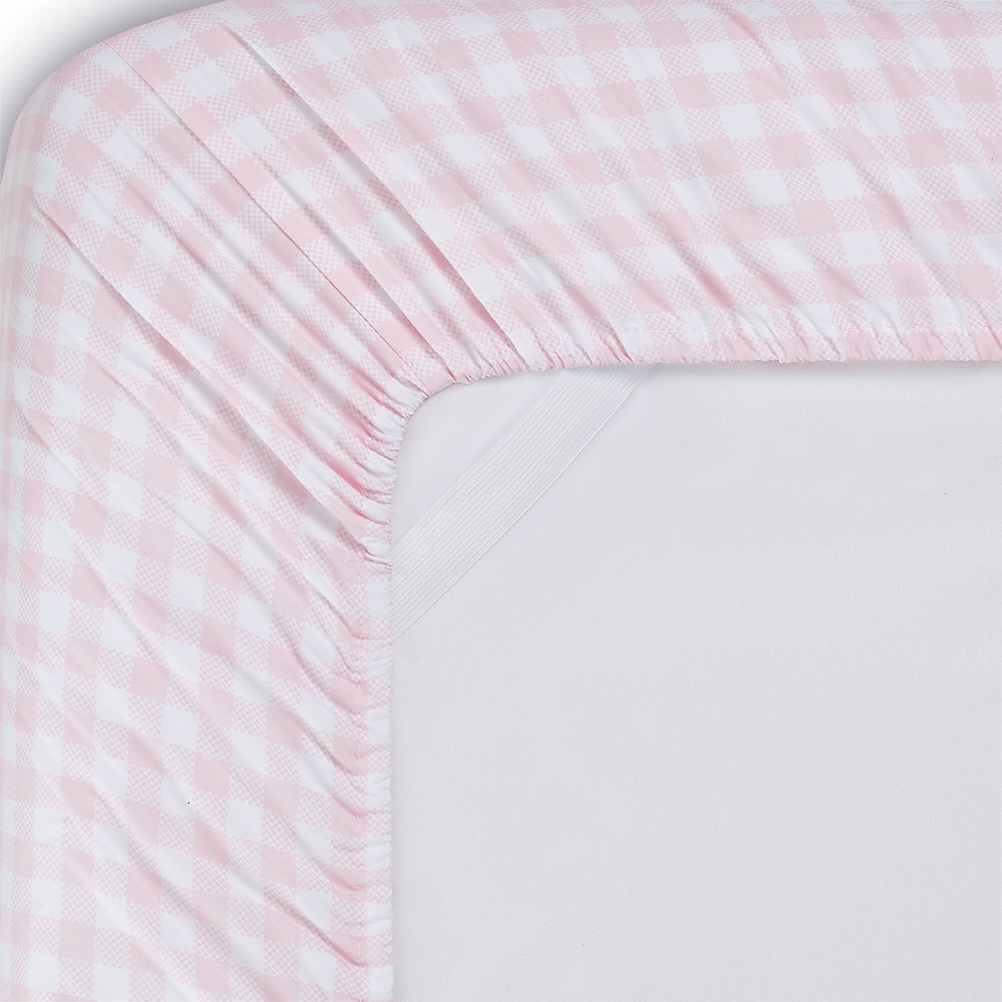 Back. Sweet Home Collection - Kids' Printed Classic & Bright Ultra Soft Microfiber Sheet Sets - Twin XL - Gingham Pink.