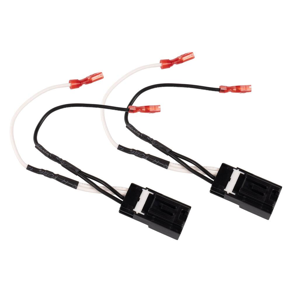 Front. NVX - NSH-8114 Speaker Harness for 2022-2025 Toyota Tundra, Sequoia, Tacoma without JBL Audio Systems - Black.