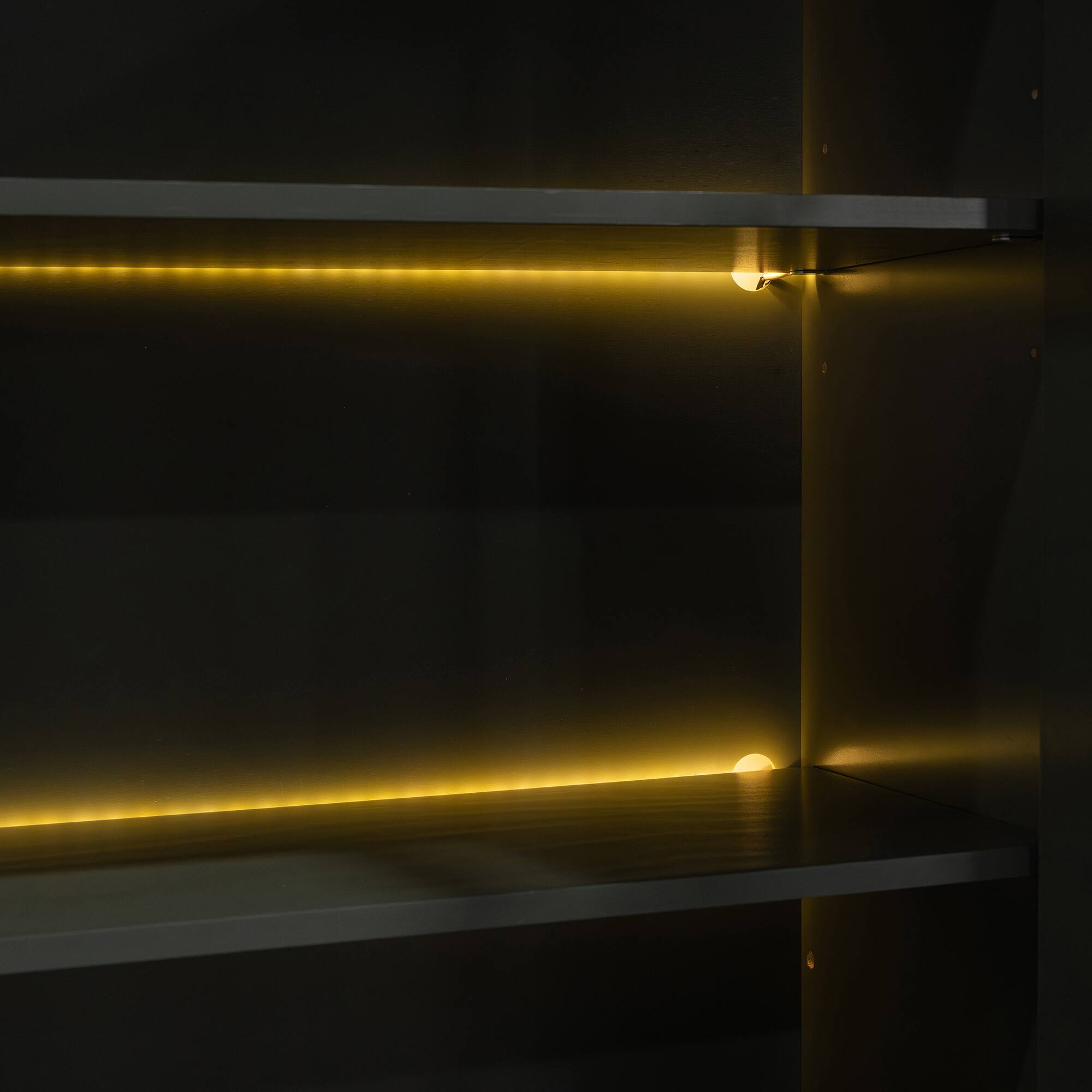 Alt View 10. Tiramisubest - Full Size Murphy Bed with Sofa, Shelves, USB & Light, Gray, MDF+LVL - Gray.