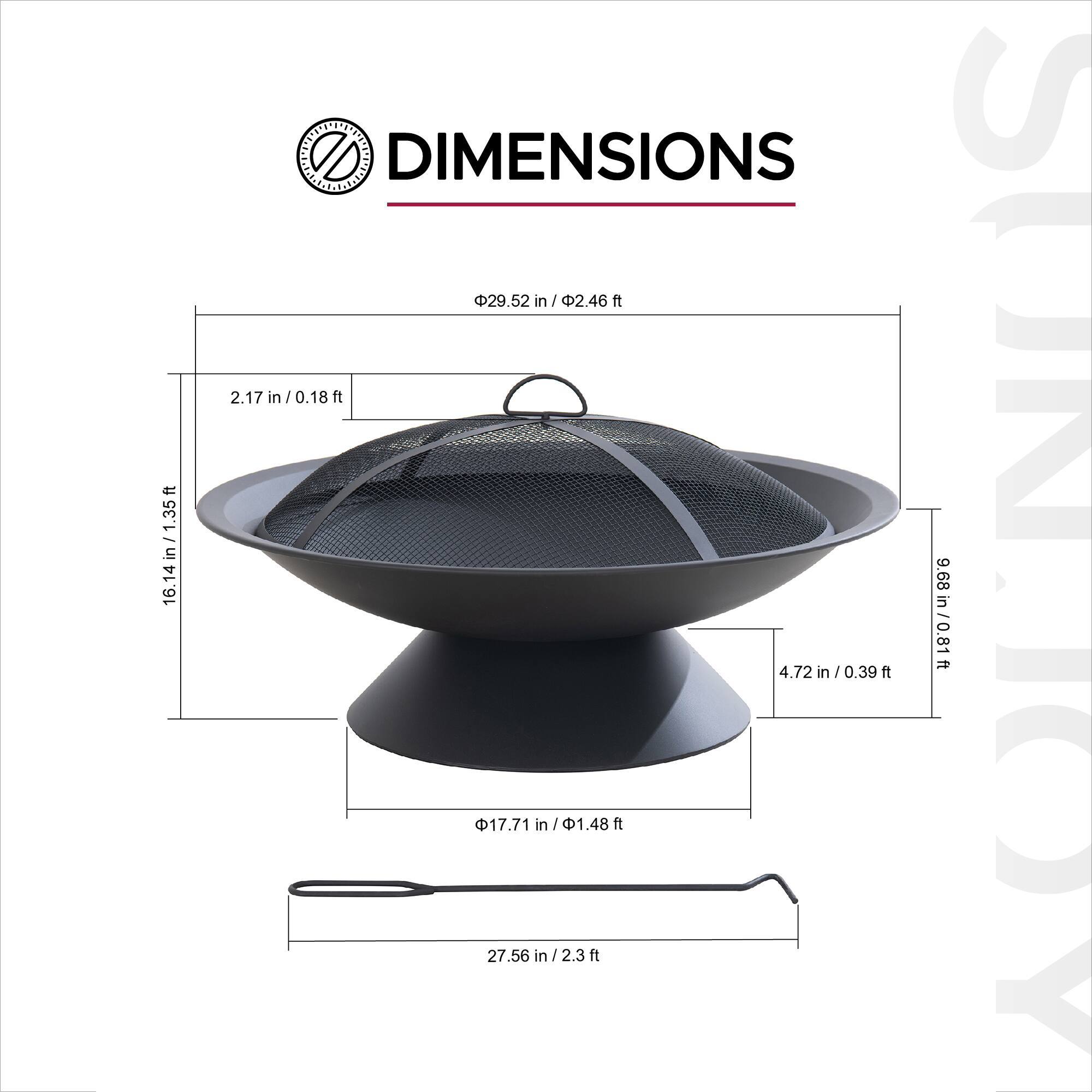 ft 16.14 in / 1.35 ft  
DIMENSIONS 29.52 in/ 2.46 ft 2.17 in/0.18ft 4.72 in / 0.39ft 17.71 in / 1.48ft 27.56 in/2.3ft  
in 9.68 ft / 0.81