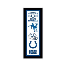 Sporticulture - Indianapolis Colts 12" x 36" Heritage Framed Banner - White