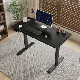 Anysun - 55" Electric Standing Desk - Height Adjustable Lift-Up Desk for Home Office & Gaming, Modern Luxury Table - Black