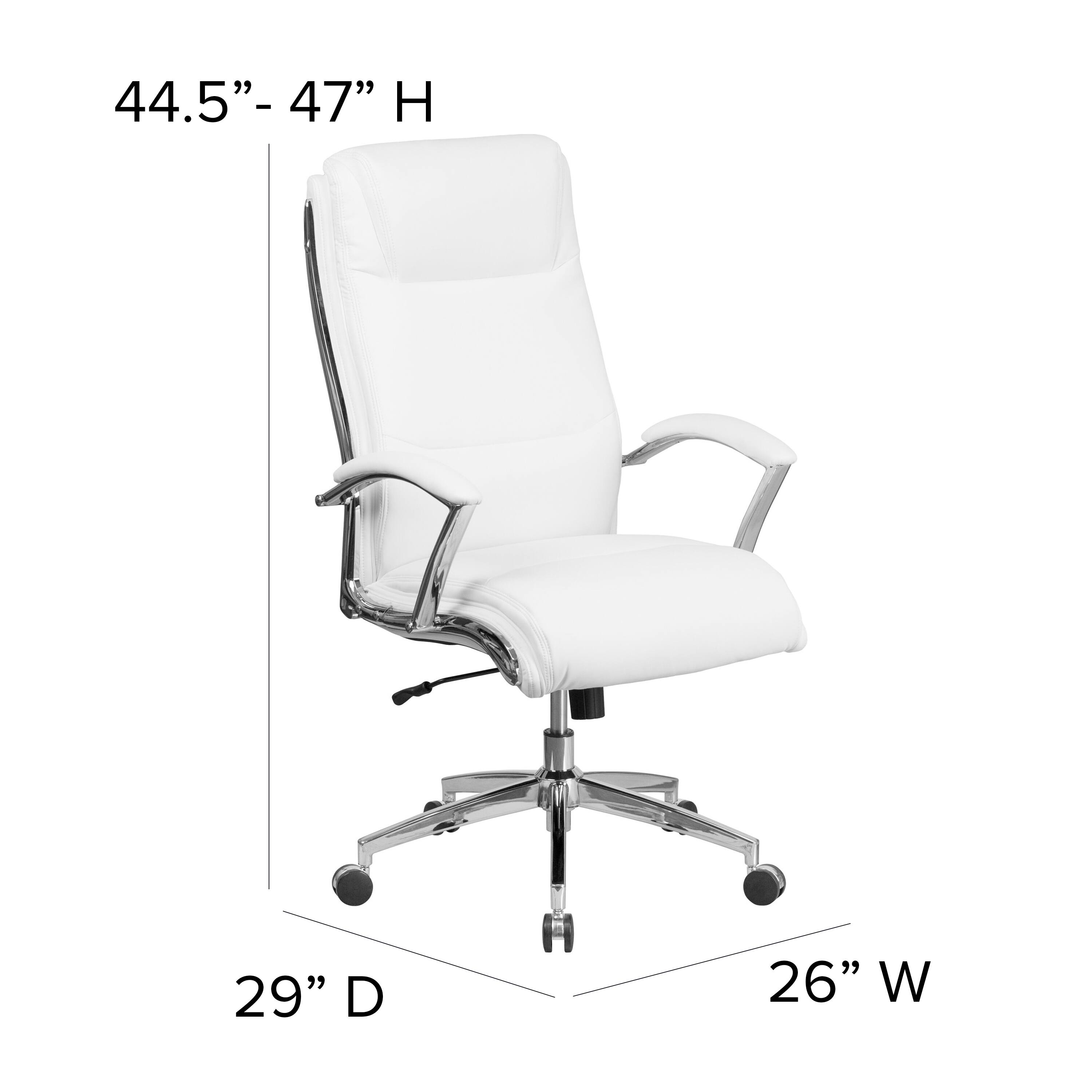 44.5" - 47" H  
29" D  
26" W