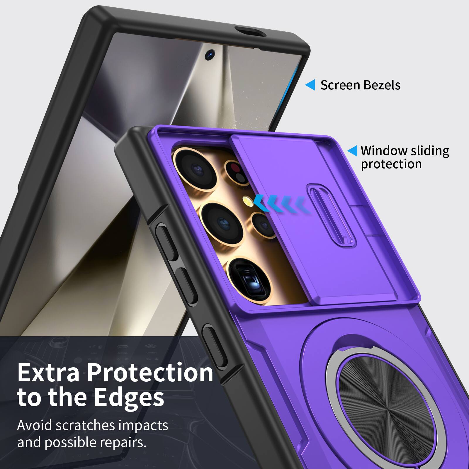 Screen Bezels  
Window sliding protection  
Extra Protection to the Edges  
Avoid scratches impacts and possible repairs.