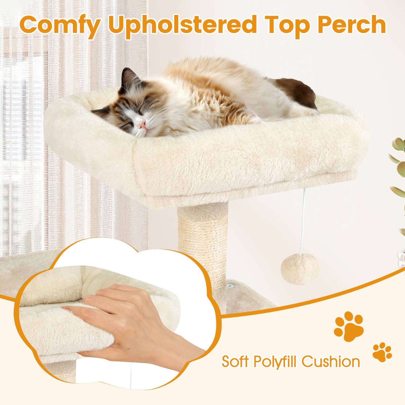 Comfy Upholstered Top Perch

Soft Polyfill Cushion