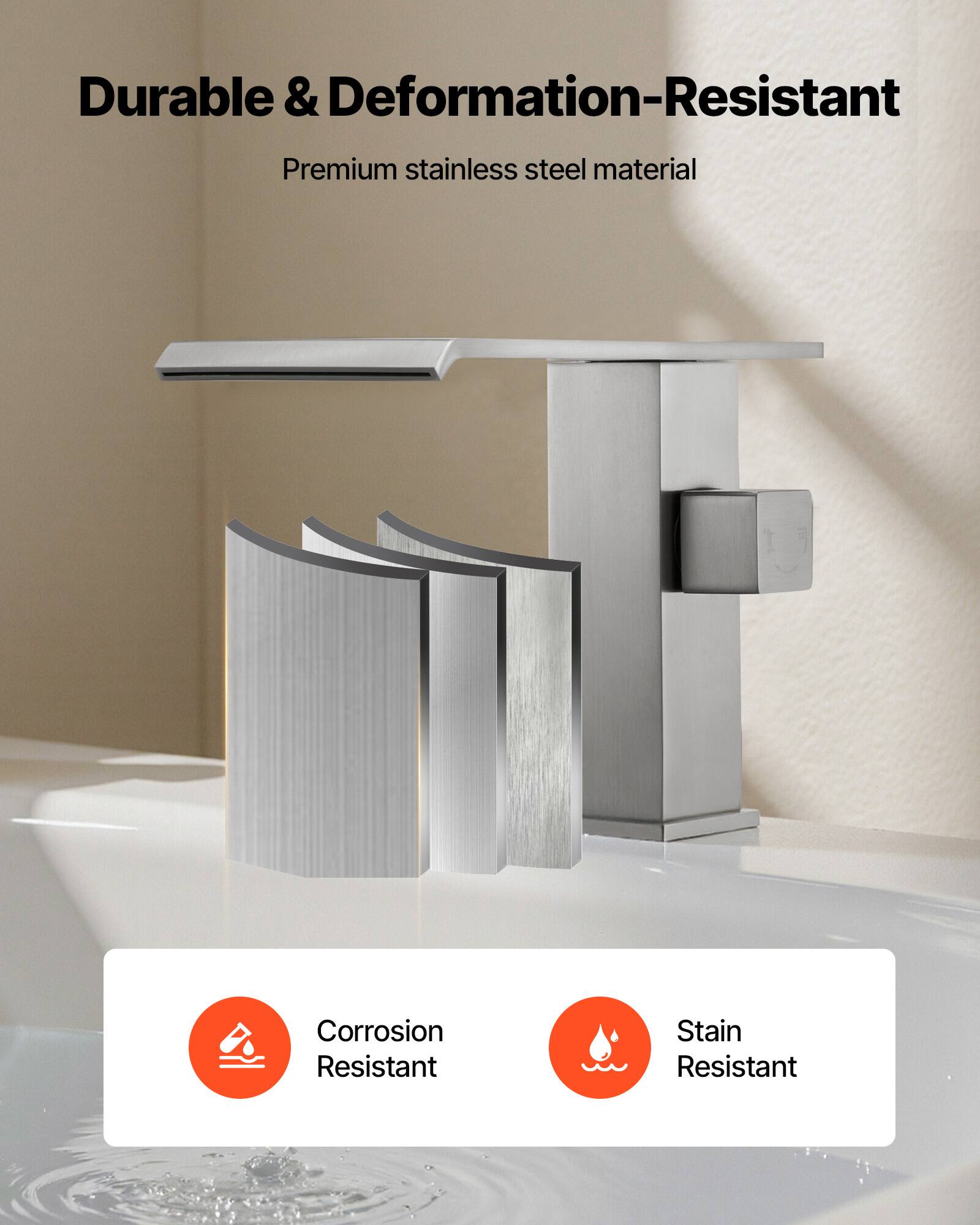 Durable & Deformation-Resistant  
Premium stainless steel material  

Corrosion Resistant  
Stain Resistant