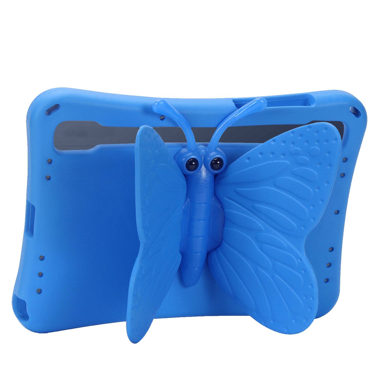 Alt View 2. Dteck - Kids Butterfly Case for Samsung Galaxy Tab A9+/A9 Plus 2023 & Tab S9 FE & Tab S9,3D Cartoon EVA Shockproof Stand Cover - Blue.
