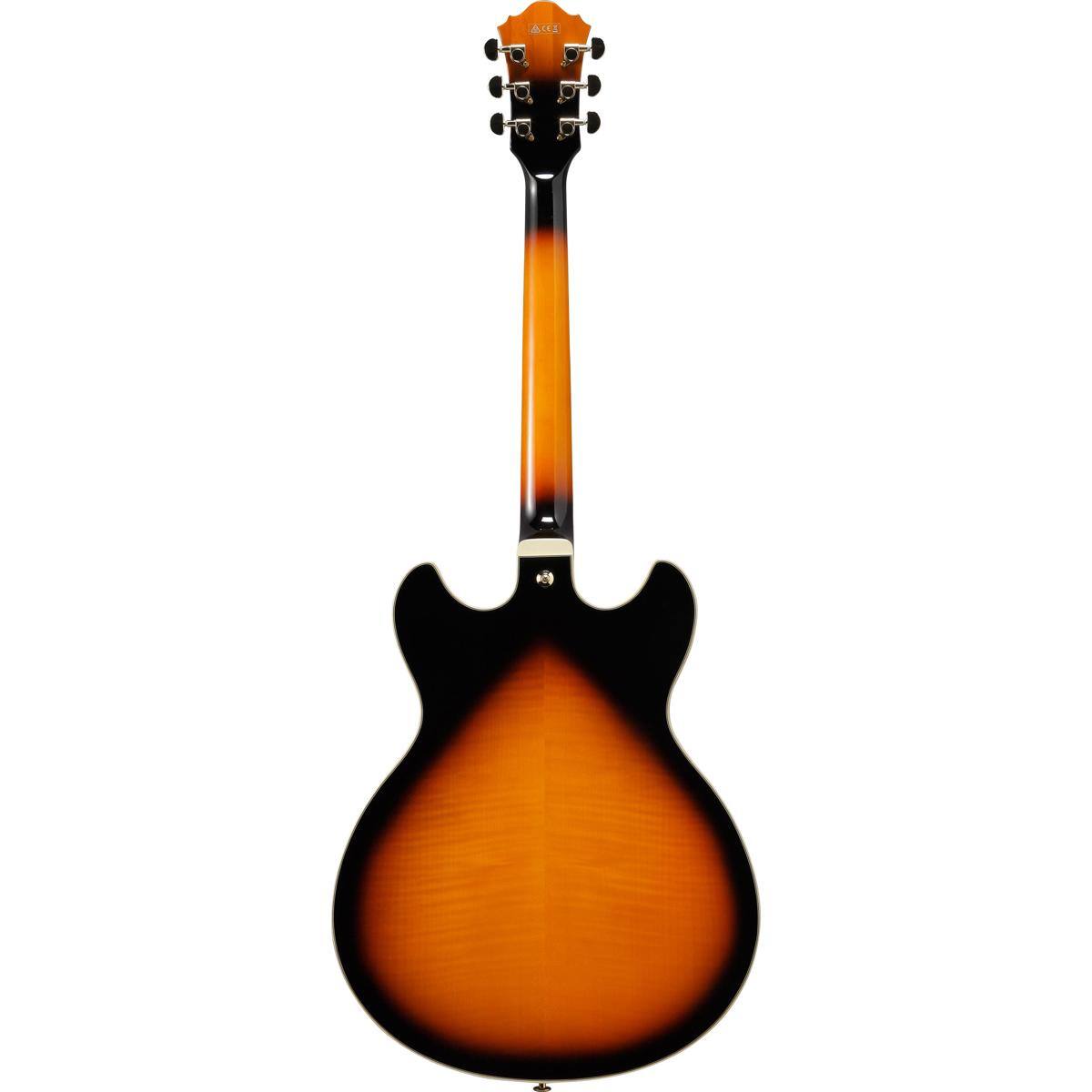 Alt View 1. Ibanez - Ibanez Artstar Series AS113 Hollow-Body Electric Guitar, Brown Sunburst.