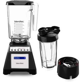 Blendtec - Total Classic Blender Bundle – WildSide+ Jar (90oz) & GO™ Travel Bottle (34oz) – 6 Cycles, 10 Speeds, Pro-Grade Power - Black