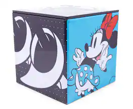 Ukonic - Disney All Eyes on Minnie Mouse Tin Storage Box Cube Organizer w/ Lid | 4 Inches - Blue