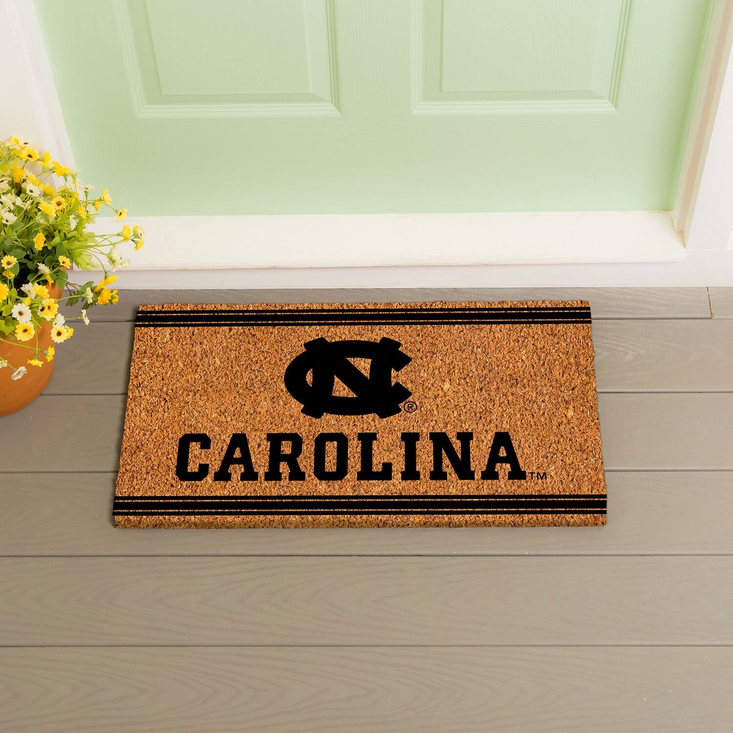 Alt View 2. Evergreen Enterprises - North Carolina Tar Heels 16" x 28" Logo Turf Mat - Multicolor.