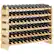 Front. Homcom - Stackable Wine Rack, Modular Storage Shelves, 72-Bottle Holder, Freestanding Display Rack for Kitchen, Pantry, Cellar - Natural Wood.