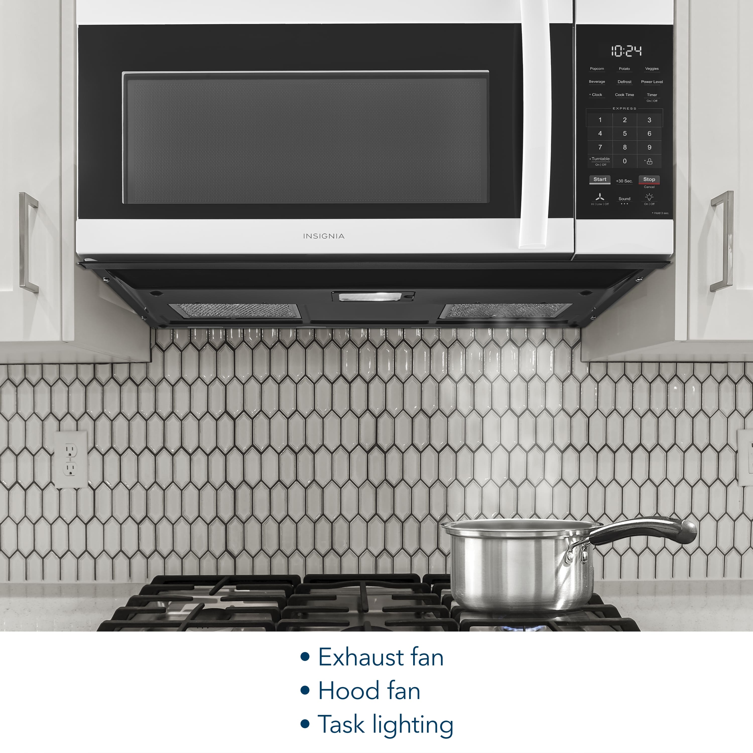 - Exhaust fan
- Hood fan
- Task lighting