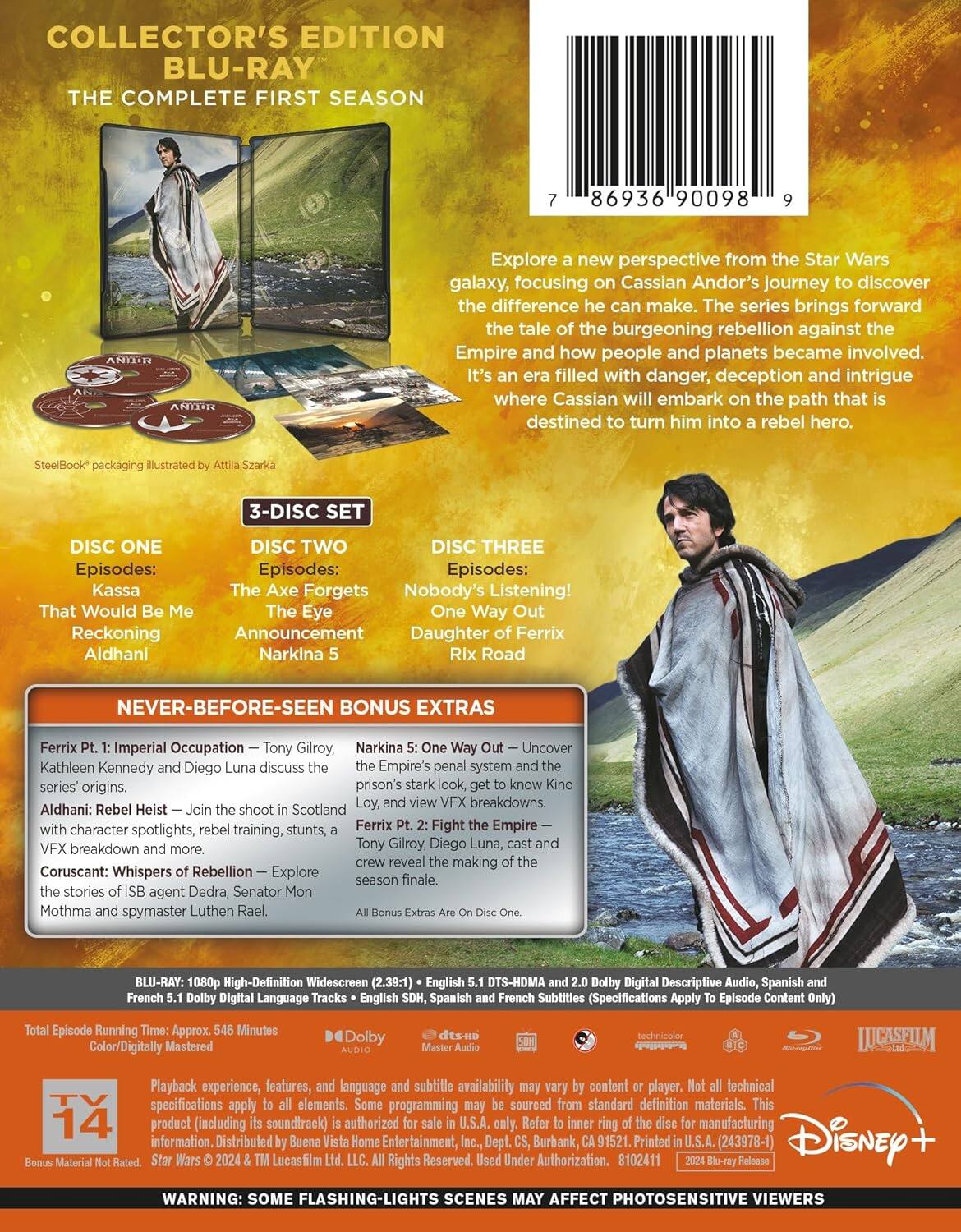 Alt View 1. Steelbook Star Wars Andor: Season 1 (Blu-ray).